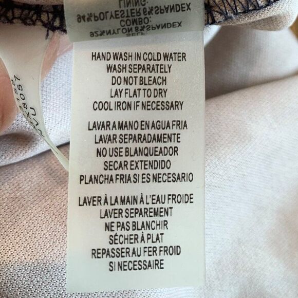 Dress, Guess, all stretch lace, navy over nude, sz 6, knee length, EUC - Picture 6 of 16